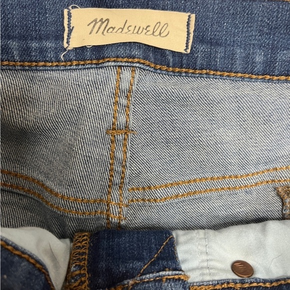 Madewell Cali Demi Boot Notch Split Back Raw Hem Jeans Sz 26 - Picture 10 of 12